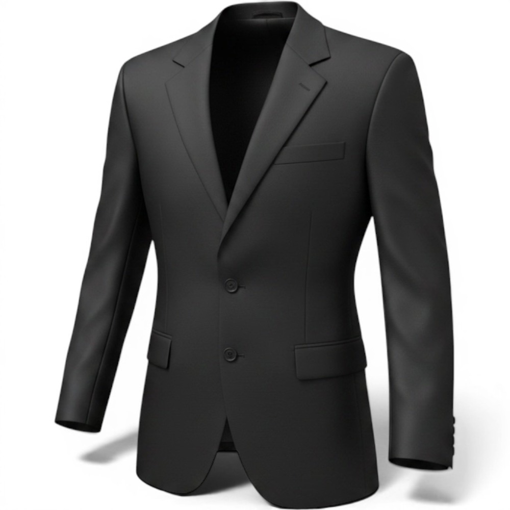 City Streets Men Black 2-Button Blazer Suit Jacket Size 20 Regular 1145 NEW